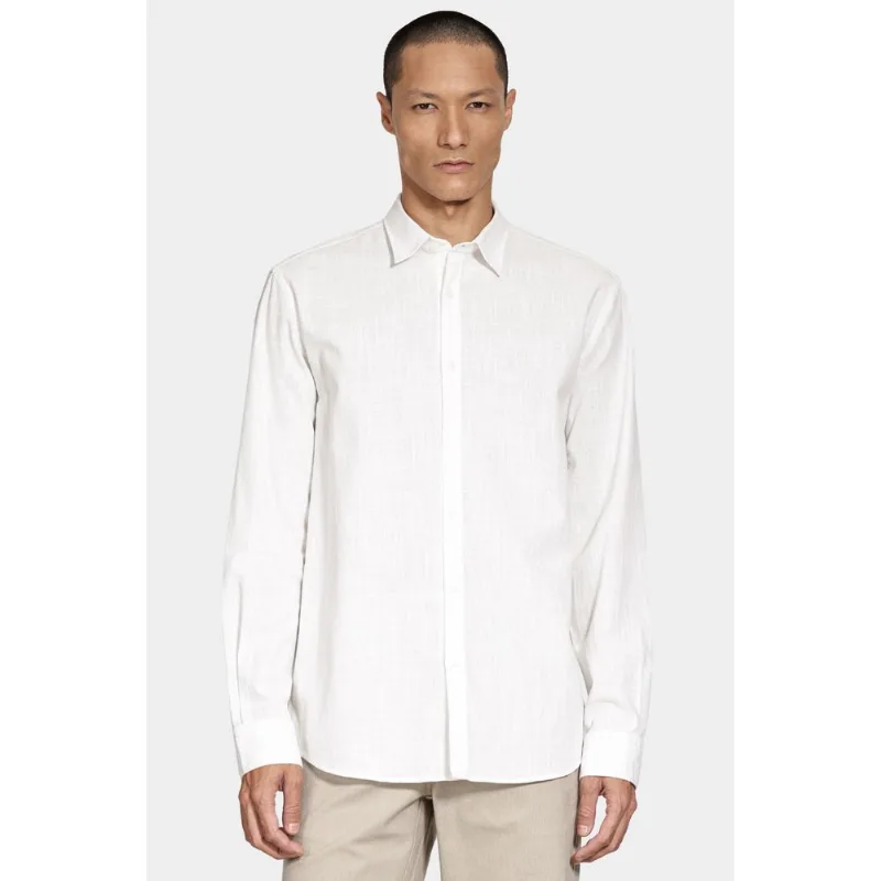Camisa Manga Longa Slim Flamê Branco - M