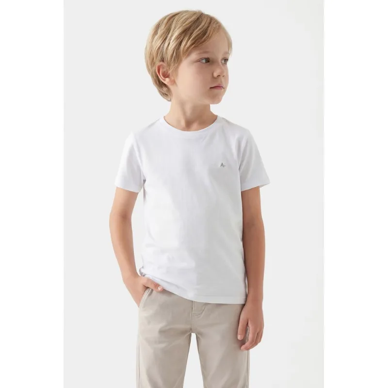 Camiseta Manga Curta Infantil Básica Branco - XPP