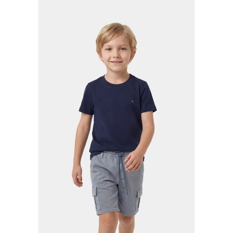 Camiseta Manga Curta Infantil Básica Navy - 6