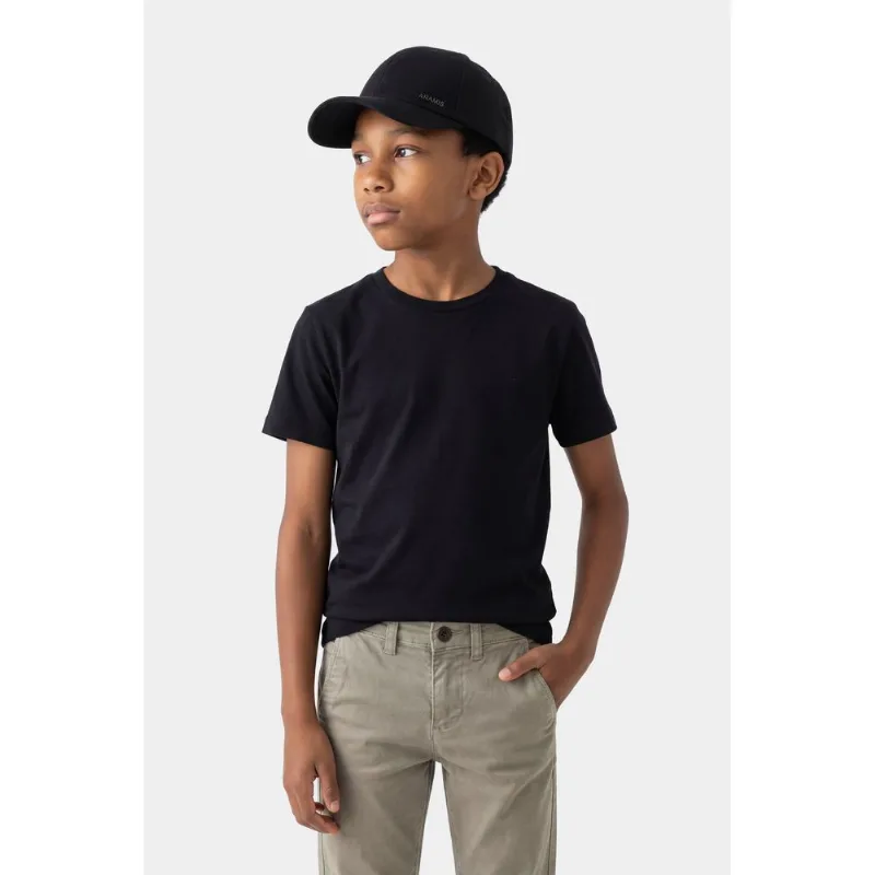 Camiseta Manga Curta Infantil Básica Preto - PP