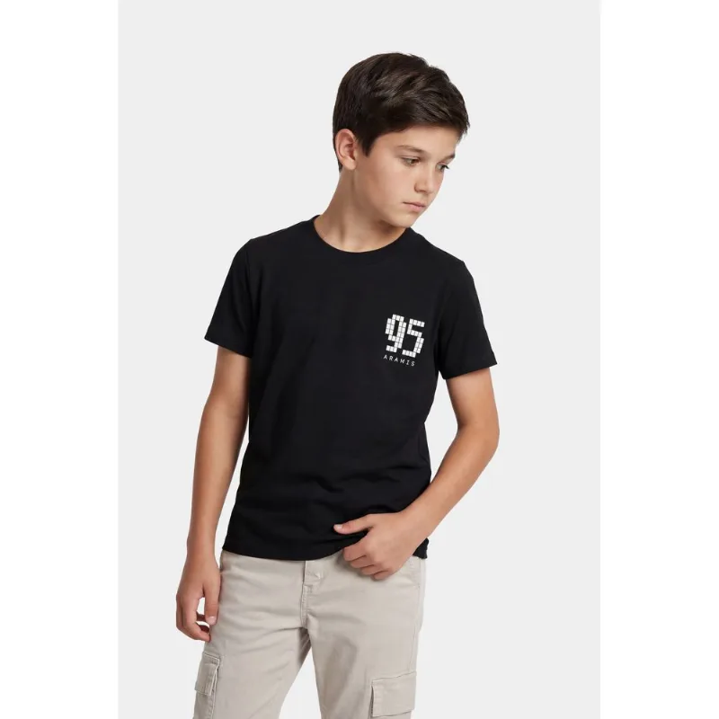 Camiseta Manga Curta Infantil Pixel Preto - 10