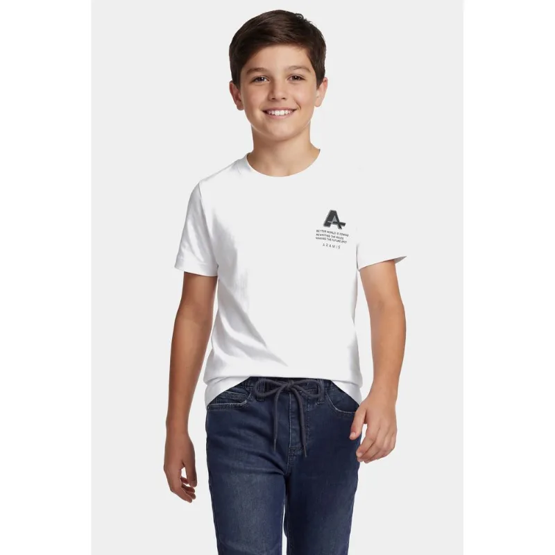 Camiseta Manga Curta Infantil Patch Off White - 8