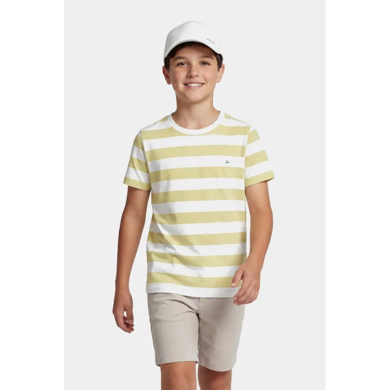 Camiseta Manga Curta Infantil Listrada Off White Com Citrico - PP