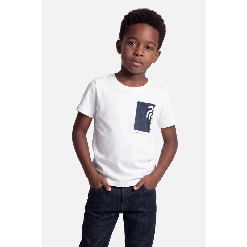 Camiseta Manga Curta Infantil Coqueiro Off White - 8