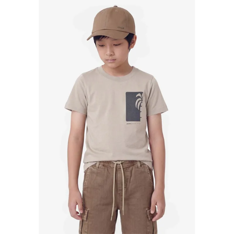 Camiseta Manga Curta Infantil Coqueiro Caqui - 8