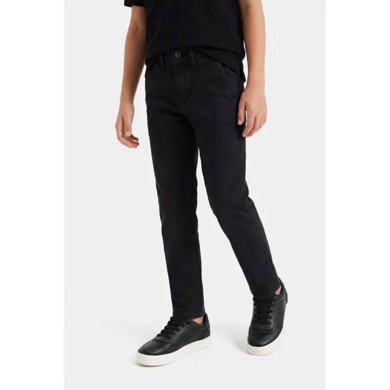 Calça Chino Infantil Color Preto - 12