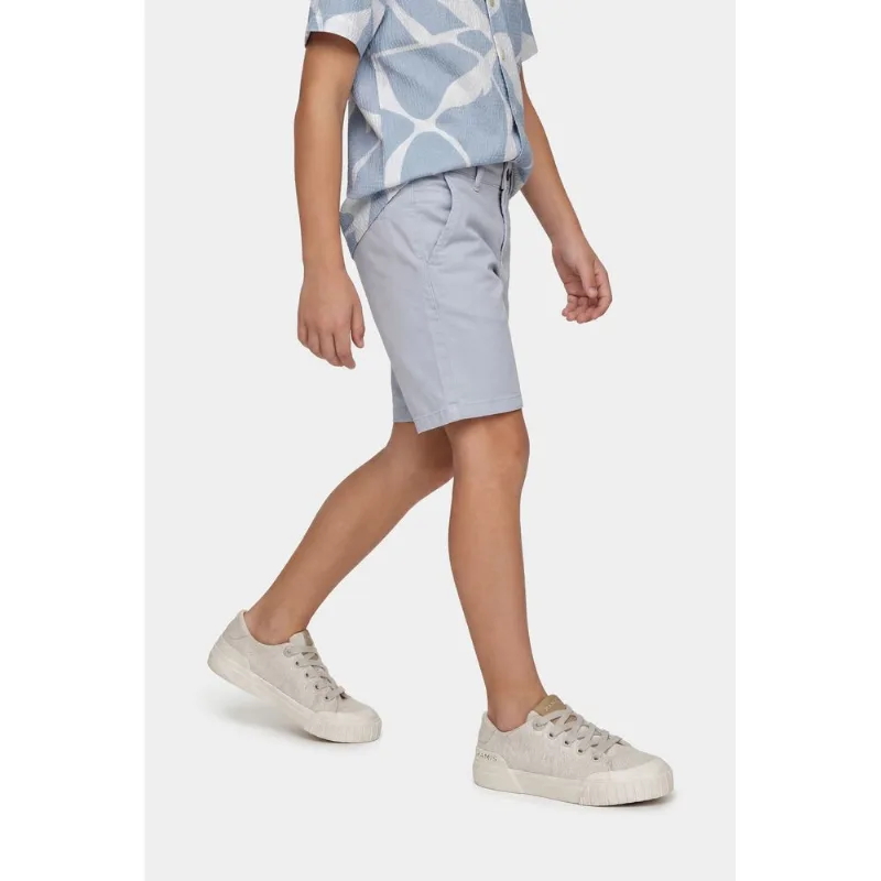 Bermuda Chino Infantil Color Sarjada Topazio - Não Ativar Mostruário - 6