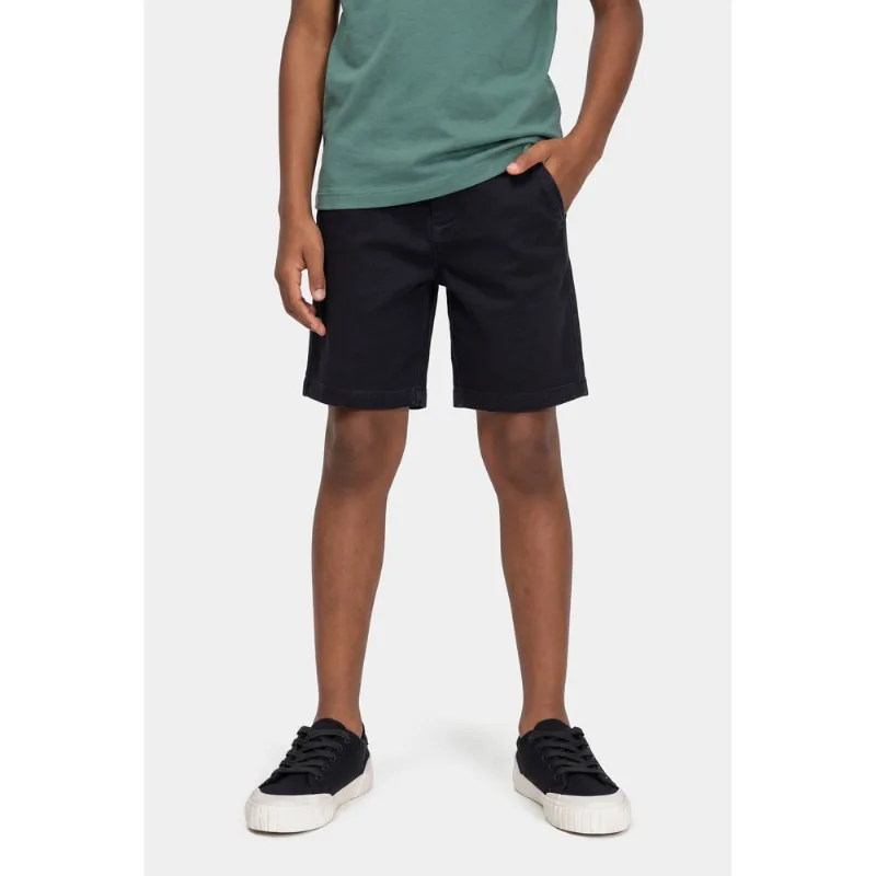 Bermuda Chino Infantil Color Sarjada Preto - Não Ativar Mostruário - 8