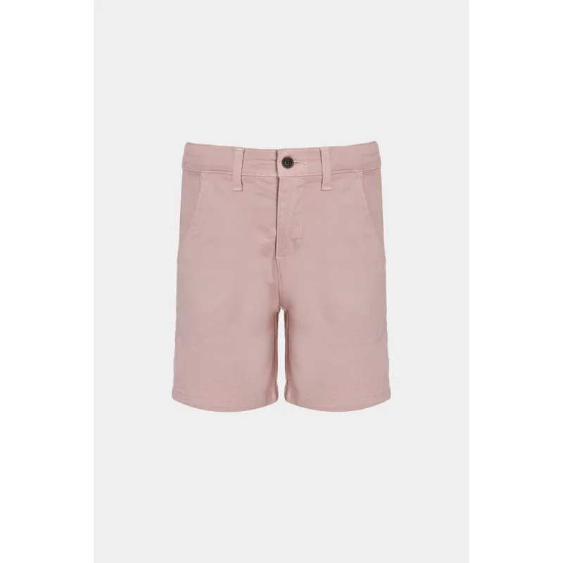 Bermuda Chino Infantil Color Sarjada Rosa Seco - 8