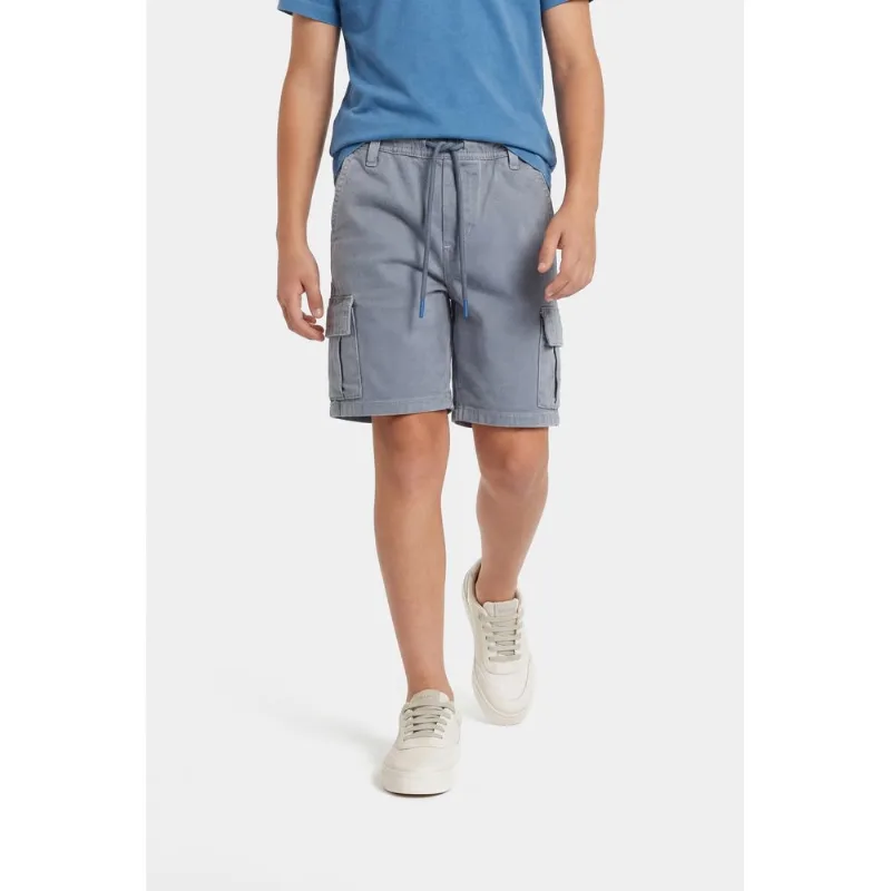 Bermuda Cargo Chino Infantil Azul Medio - 12