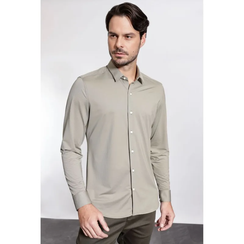 Camisa Manga Longa Maquinetada Castor - G