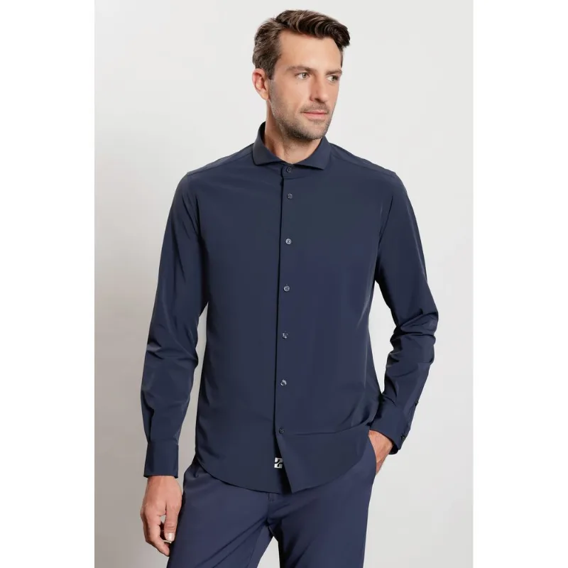 Camisa Manga Longa Air Skin Marinho Escuro - XGG