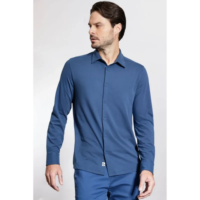 Camisa Manga Longa Urban Velvet Azul Royal - GG