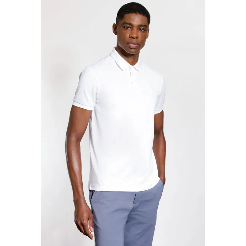 Polo Manga Curta Piquet Silk Tech Branco - P