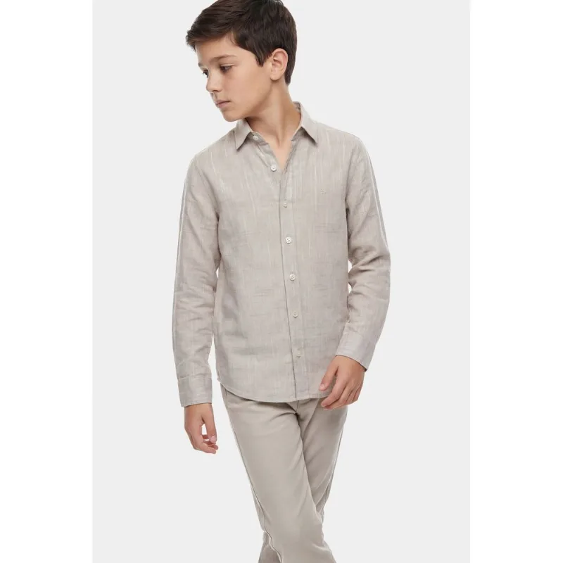 Camisa Manga Longa Infantil Flamê Bosco Caqui - 10