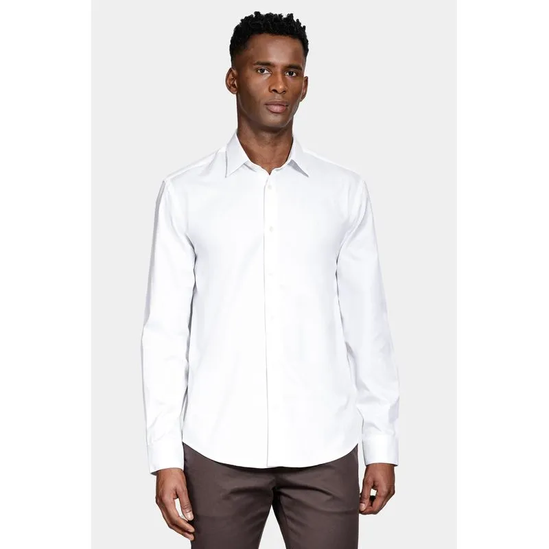 Camisa Regular Fio 100 Egípcio Branco - P