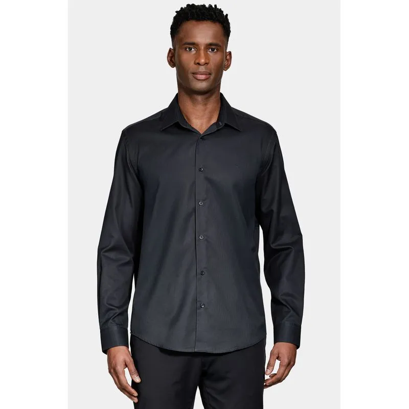 Camisa Regular Fio 100 Egípcio Preto - M