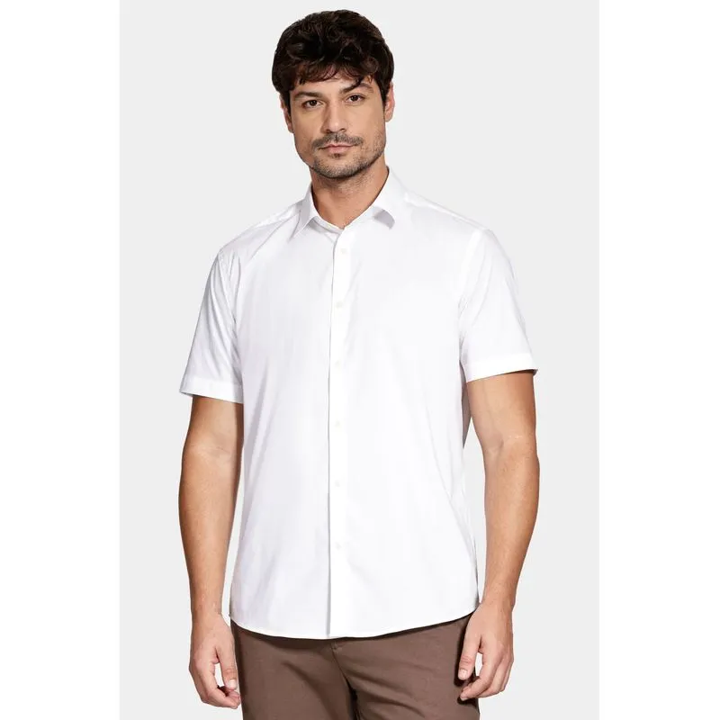 Camisa Manga Curta Slim Tech Branco - XGG