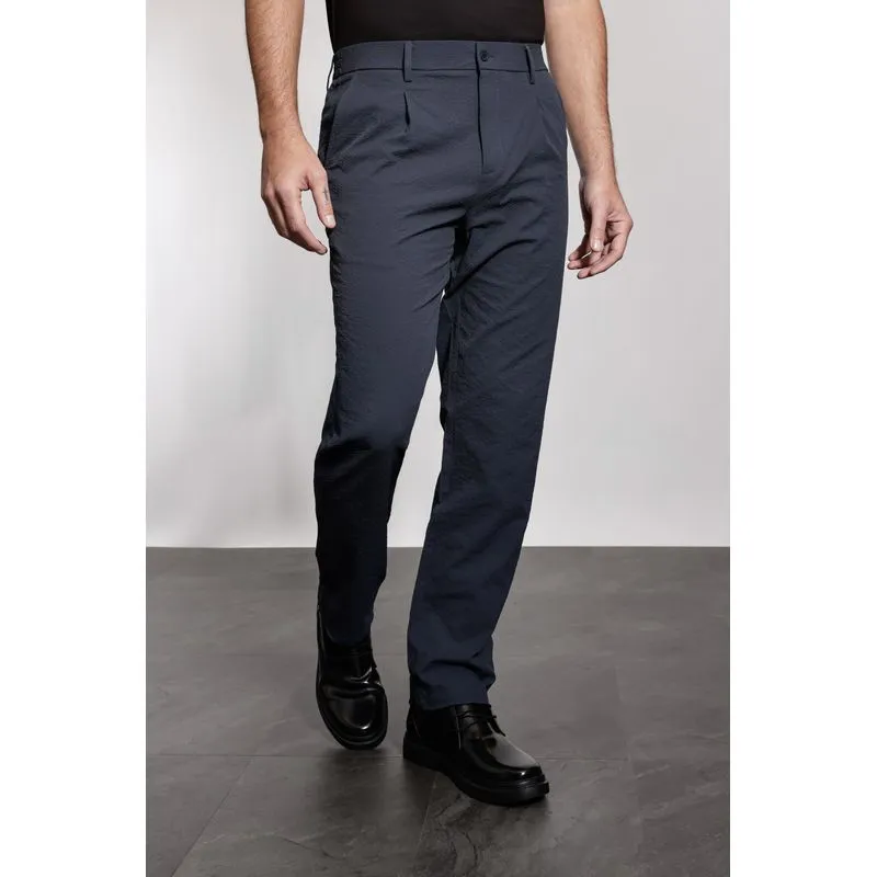 Calça Chino Texturizada Wave Marinho - 46