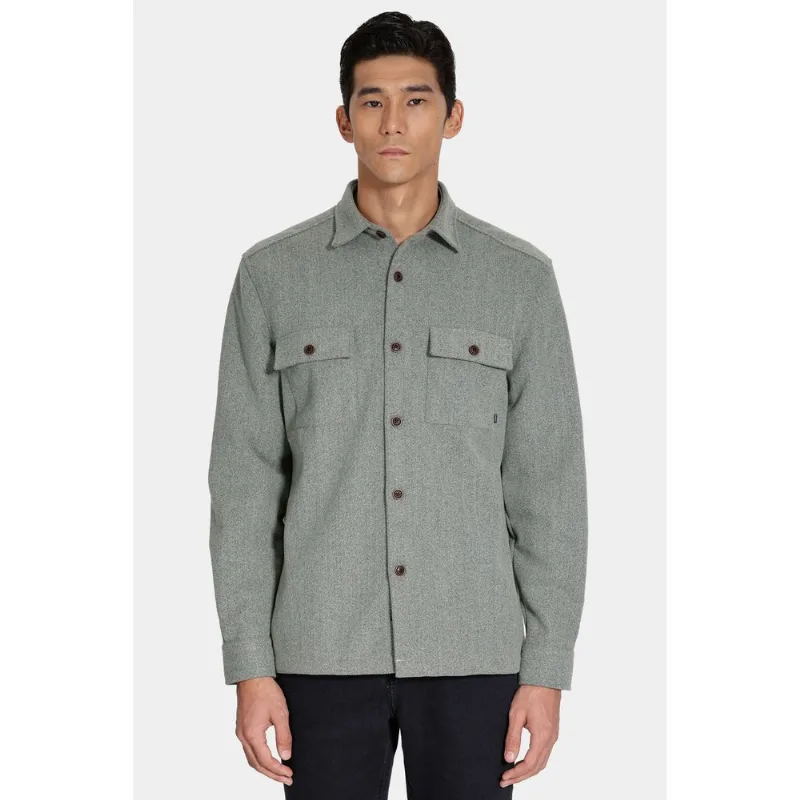 Camisa Manga Longa Overshit Verde Militar - M