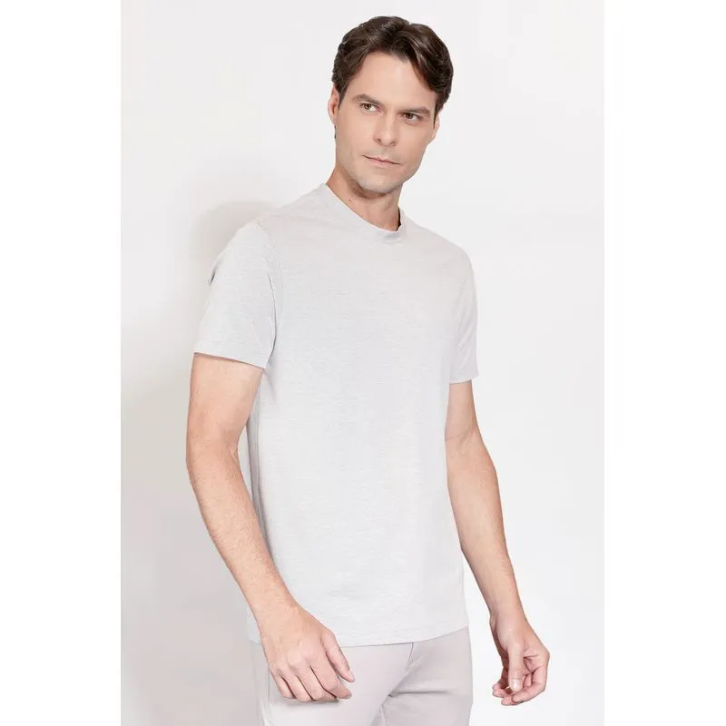 Camiseta Manga Curta Piquet Antiodor Cinza Claro - GG