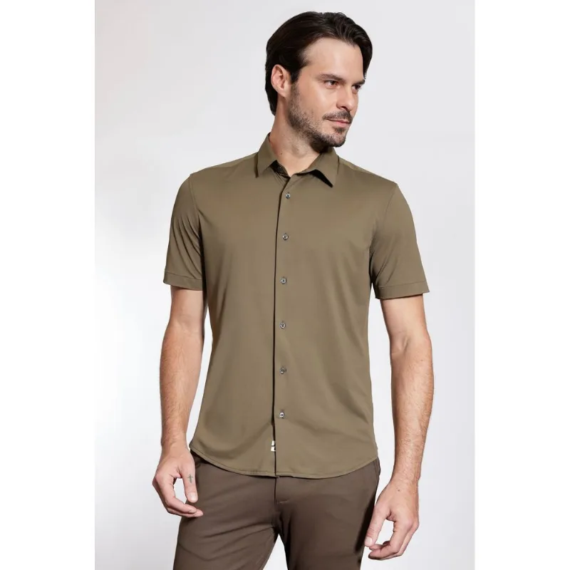 Camisa Manga Curta Classic Everyday Verde Militar - GG