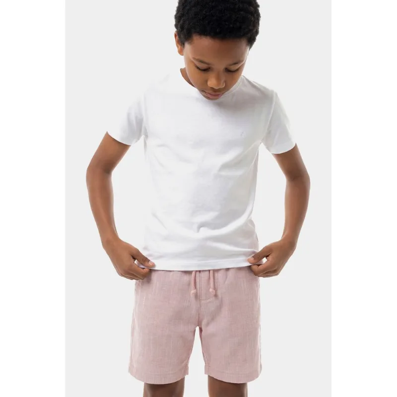 Camiseta Manga Curta Infantil Piquet Algodão Peruano Branco - 6