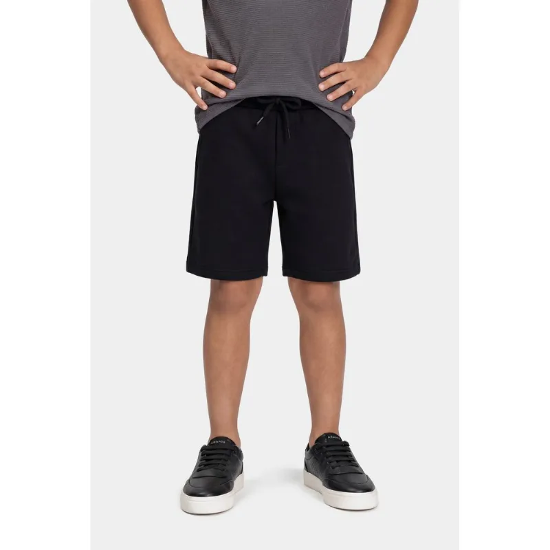 Bermuda Moletom Infantil Reta Preto - 34