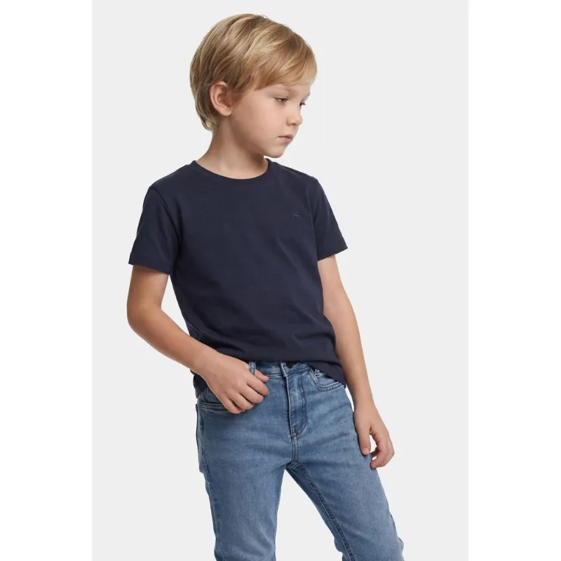 Camiseta Manga Curta Infantil Básica Marinho - PP