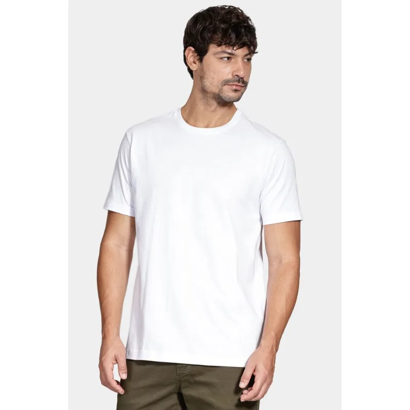 Camiseta Manga Curta Basica Branco - GG