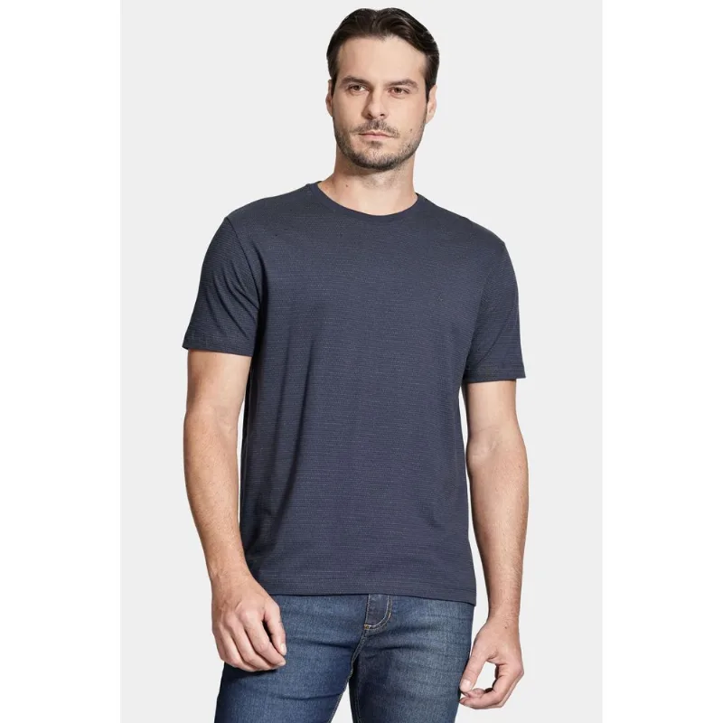 Camiseta Manga Curta Maquinetada Marinho - G