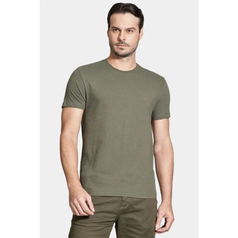 Camiseta Manga Curta Maquinetada Verde Militar - G