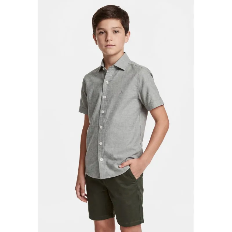 Camisa Manga Curta Regular Infantil Colors Verde Medio - 12