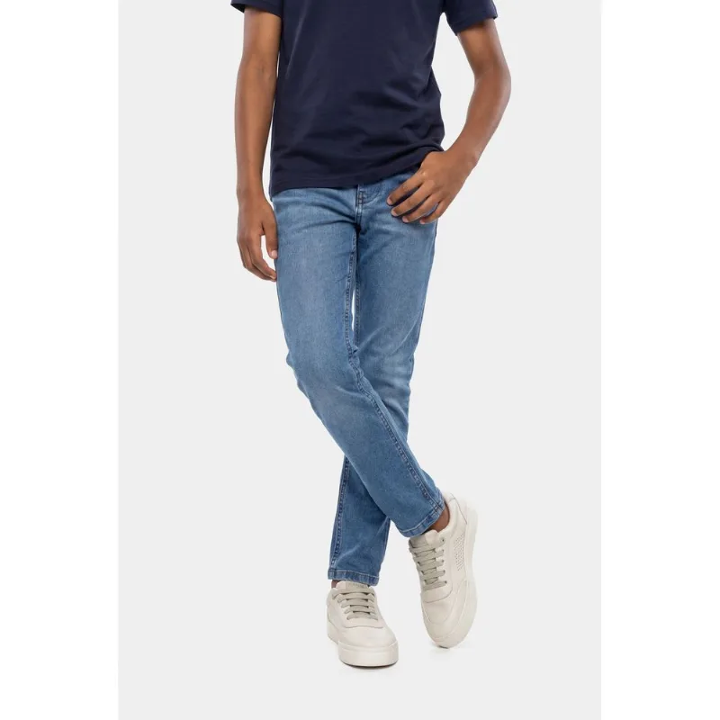 Calça Jeans Infantil Slim Azul Medio - 12
