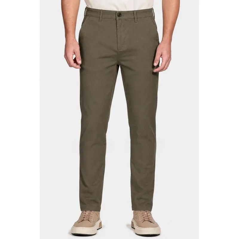 Calça New Slim Twill Classic Verde Militar - 38