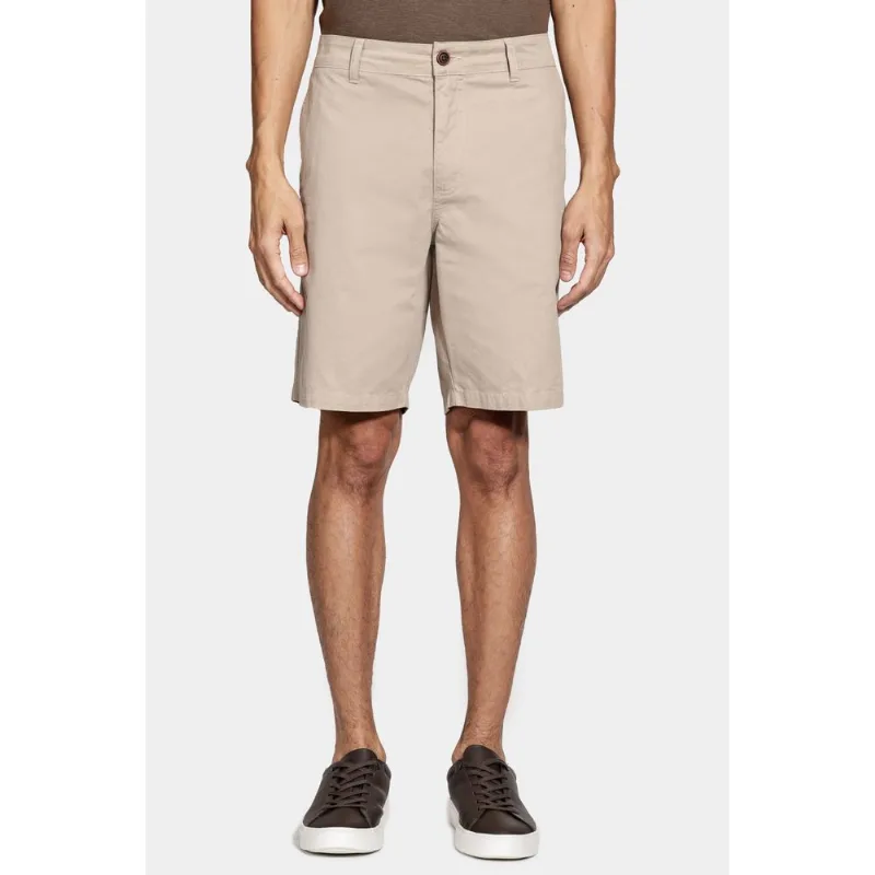 Bermuda Reta Chino Algodão Bolsos Areia - 38