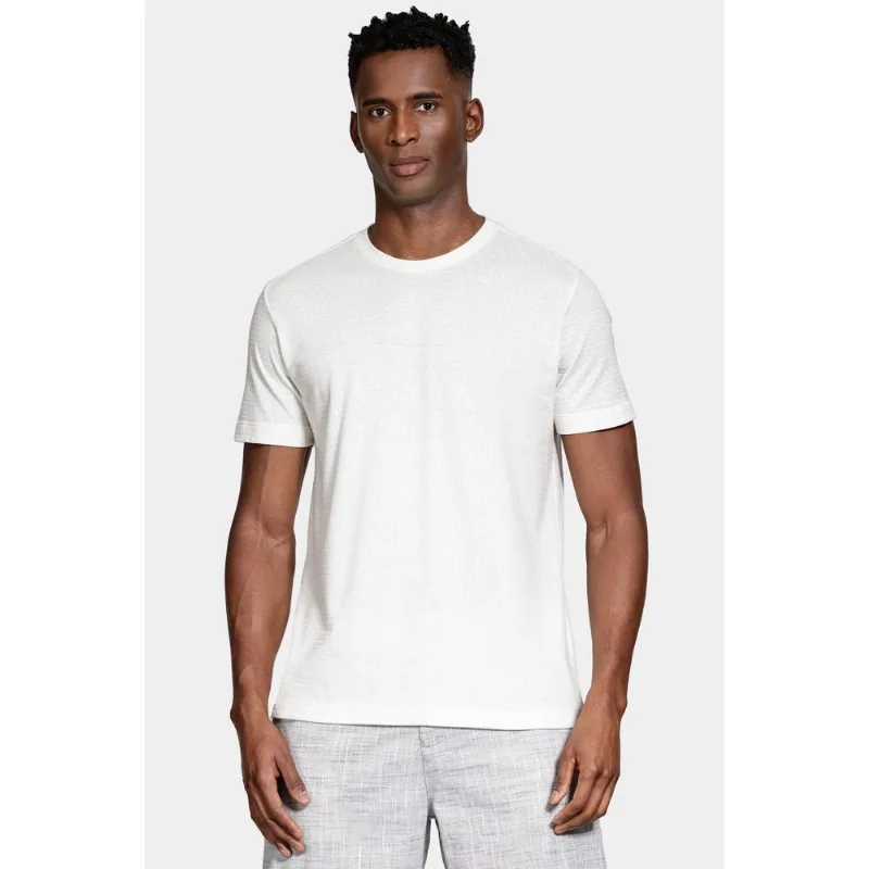 Camiseta Manga Curta Linho Natural - P