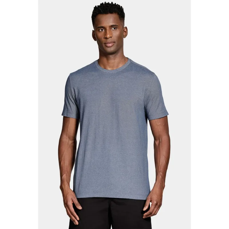Camiseta Manga Curta Piquet Binado Azul Neblina - XXG