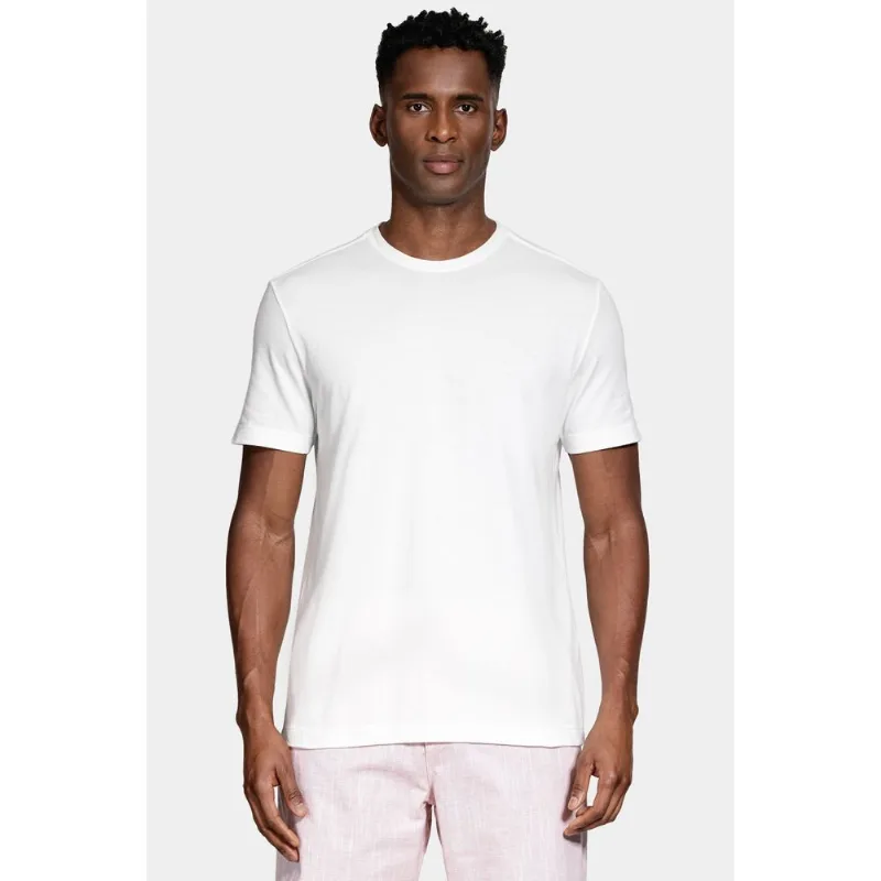 Camiseta Manga Curta Piquet Binado Off White - XXG