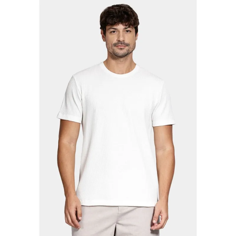 Camiseta Manga Curta Canelado Vegas Off White - P