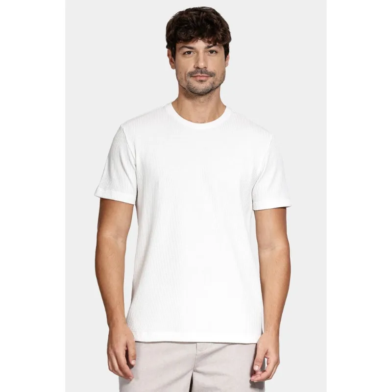 Camiseta Manga Curta Canelado Vegas Off White - GG