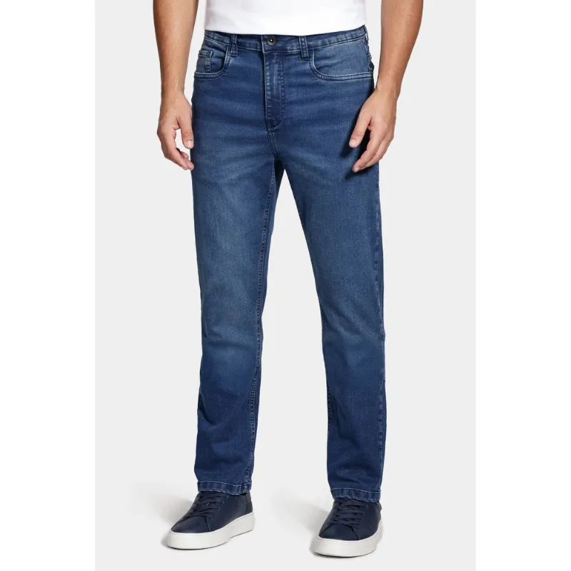 Calça Jeans Regular Azul Medio - 48