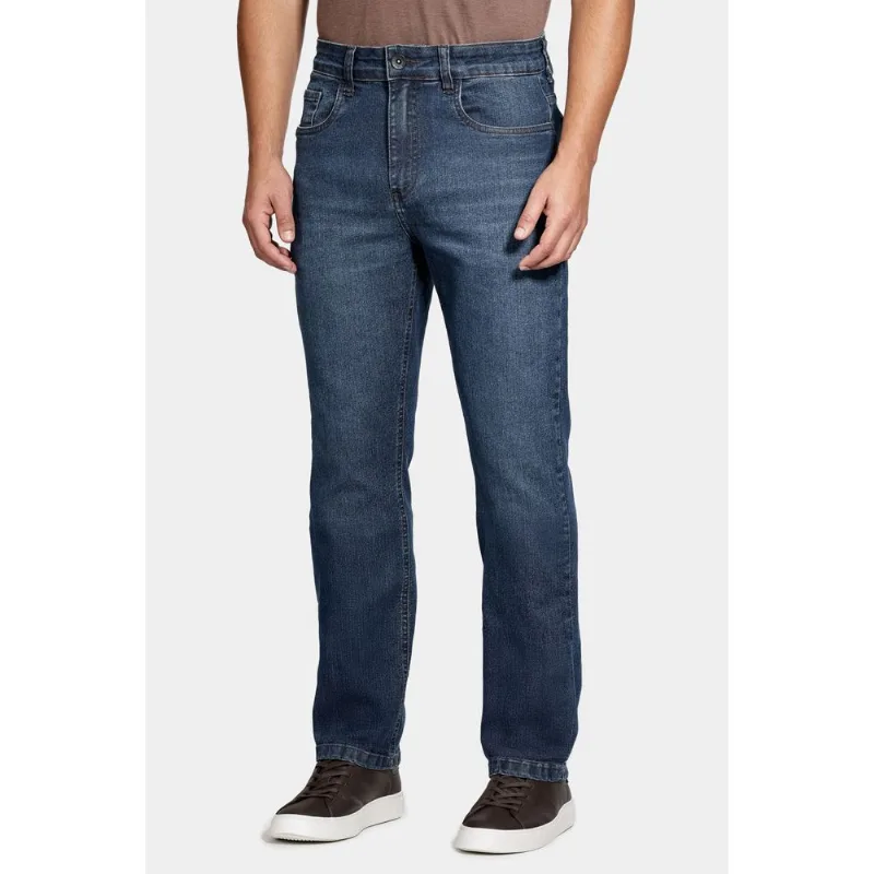 Calça Jeans Regular Azul Escuro Azul Escuro - 54
