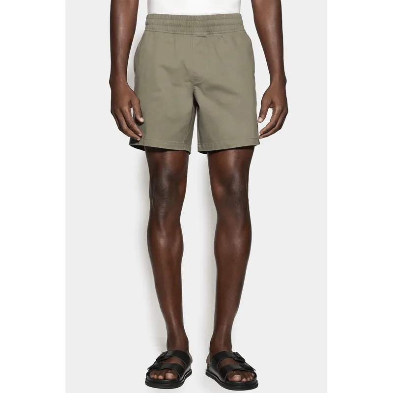 Shorts Elástico Color Sarjado Militar 117 - P