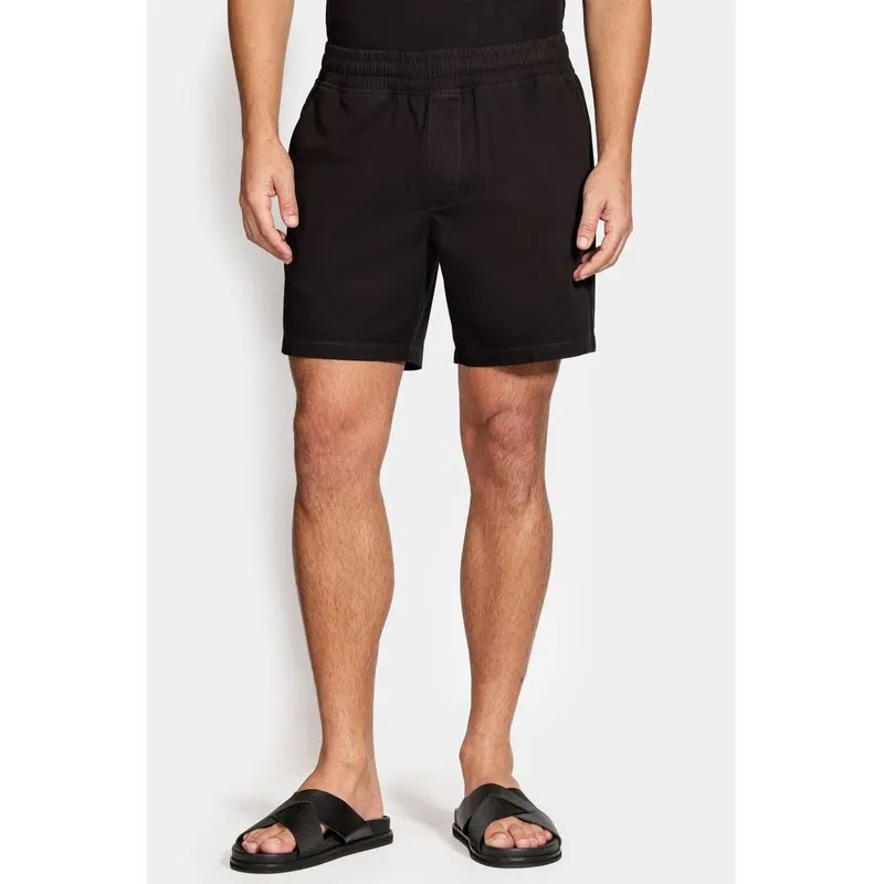 Shorts Elástico Color Sarjado Preto - G