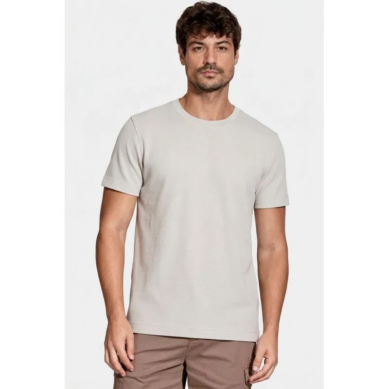 Camiseta Manga Curta Texture Interlock Marfim 117 - XGG