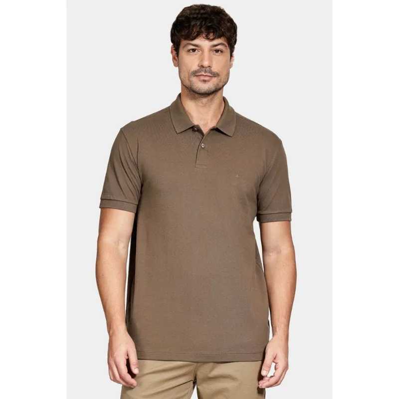 Polo Piquet Algodão Básico Manga Curta Castor - P
