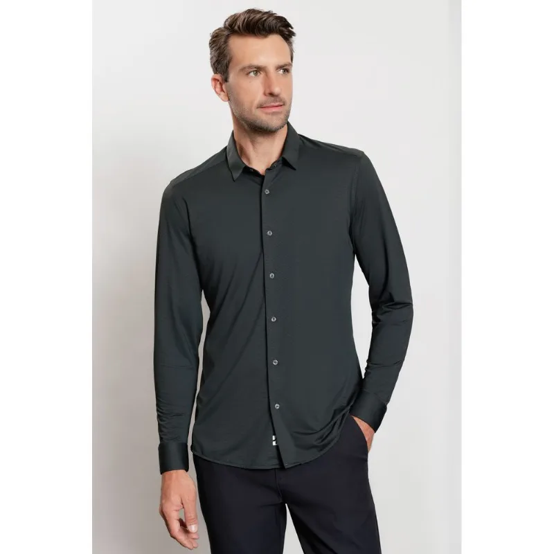 Camisa Manga Longa Oxford Breeze Verde Urban - XGG