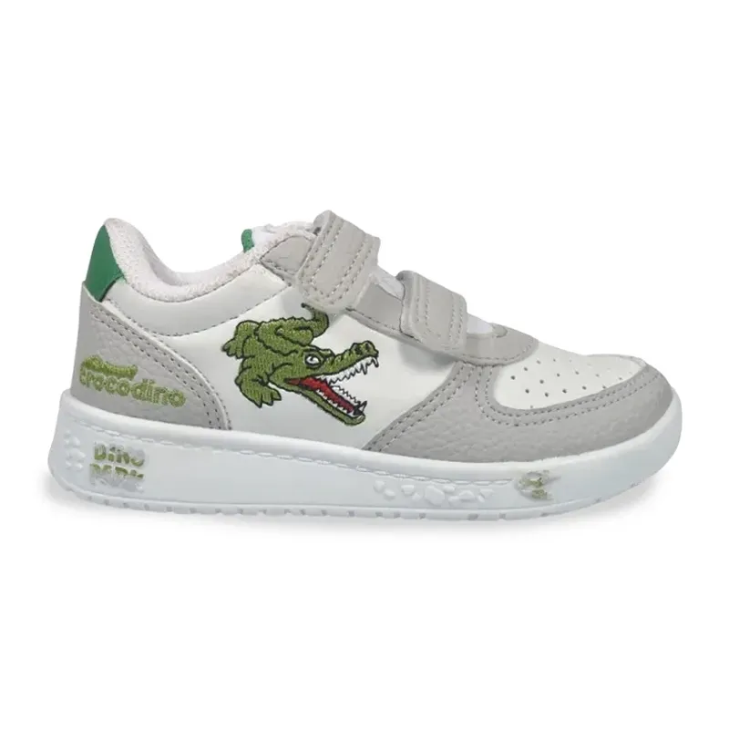 Tênis Casual Vissi Crocodilo Infantil Branco 32