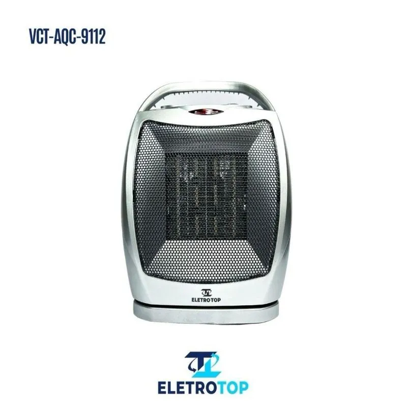 Aquecedor Cerâmico Ambiente Cz 1500w 4 Níveis Cinza Top 220v